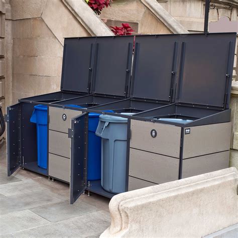 metal trash enclosure detail|residential trash can enclosures outdoor.